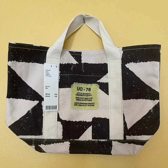 Urban Outfitters Handbags - NWT! Urban Outfitters black and cream geometric tote bag